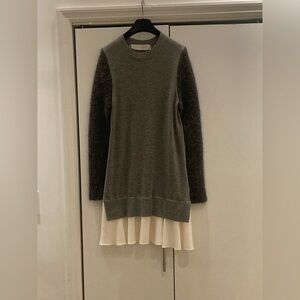 Victoria Victoria Beckham wool/cashmere gray sweater dress